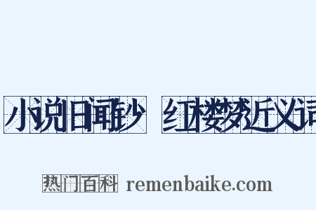 小说旧闻钞·红楼梦近义词是什么意思的图片